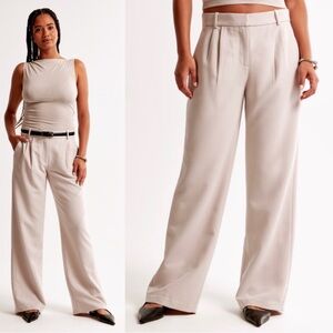 Abercrombie & Fitch Sloane Low Rise Tailored Wide Leg Pant Women’s 12 Career NEW